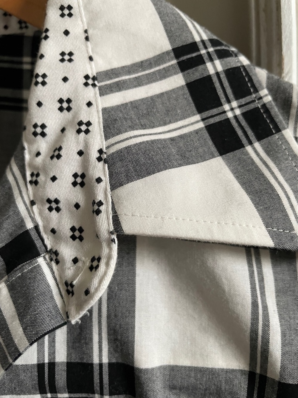 Chaps Black and White Plaid Button-Up Shirt - Picture 3 of 10